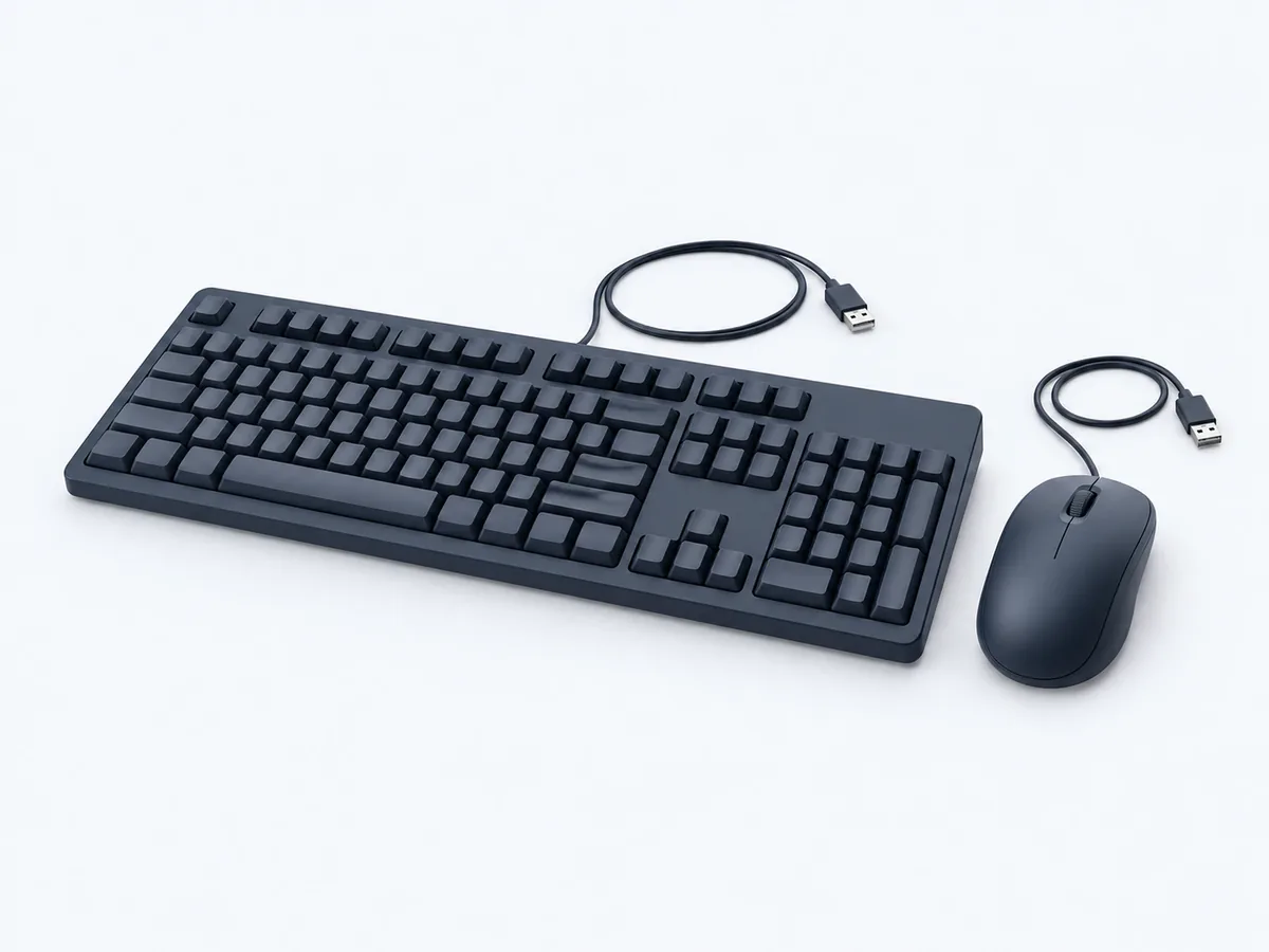 Wired keyboard and mouse set